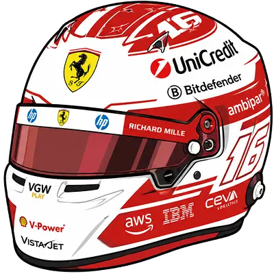 Charles Leclerc helmet - Turn1 driver collection