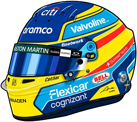 Fernando Alonso helmet - Turn1 driver collection