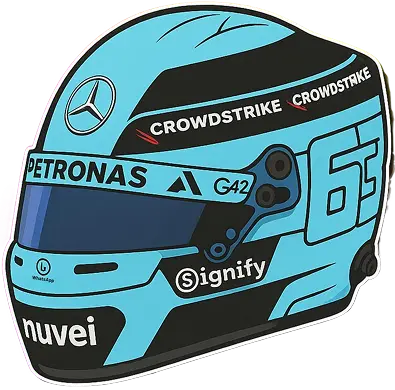 George Russell helmet - Turn1 driver collection