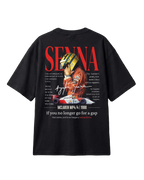 Ayrton Senna McLaren Legacy F1 Unisex Oversized T-shirt Black Back View | Turn1 India