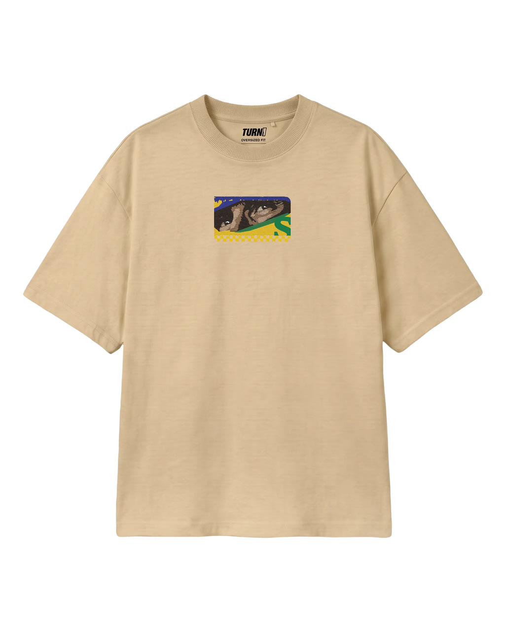 Ayrton Senna McLaren Legacy F1 Unisex Oversized T-shirt Beige Front View | Turn1 India