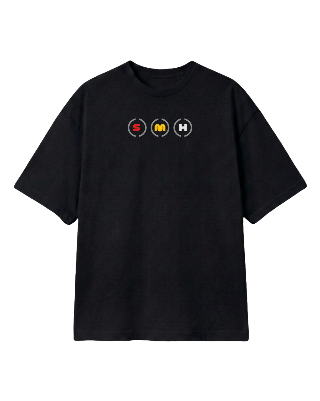 
F1 Turn1 India Black oversized unisex tshirt - fan graphic of F1 quote "Box Box" featuring Ferrari pitstop
Front print of 3 tyre compounds in Formula 1 cars - small, medium, hard