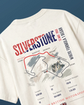 British Grand Prix Silverstone F1 Unisex Oversized T-shirt Off-White Back View | Turn1 India