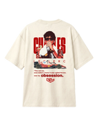 Charles Leclerc Ferrari F1 Unisex Oversized T-shirt Off-White Back View | Turn1 India