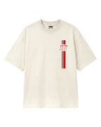 Charles Leclerc Ferrari F1 Unisex Oversized T-shirt Off-White Front View | Turn1 India