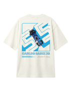 F1 Turn1 India Off White oversized unisex tshirt - fan graphic of Carlos Sainz Smooth Operator, Williams F1 raacing team driver and featuring his Car Number 55.