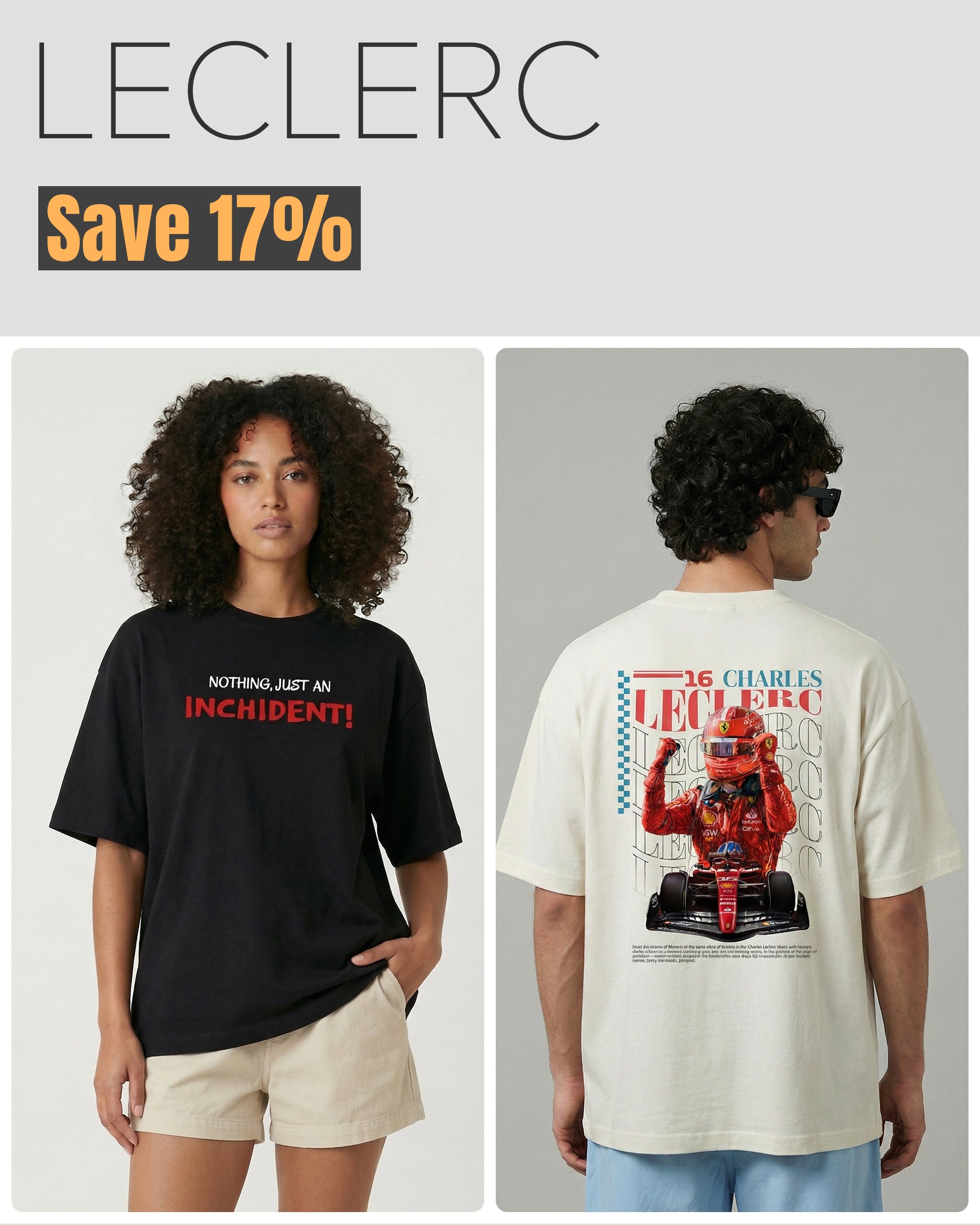 Charles Leclerc Oversized Tee Combo