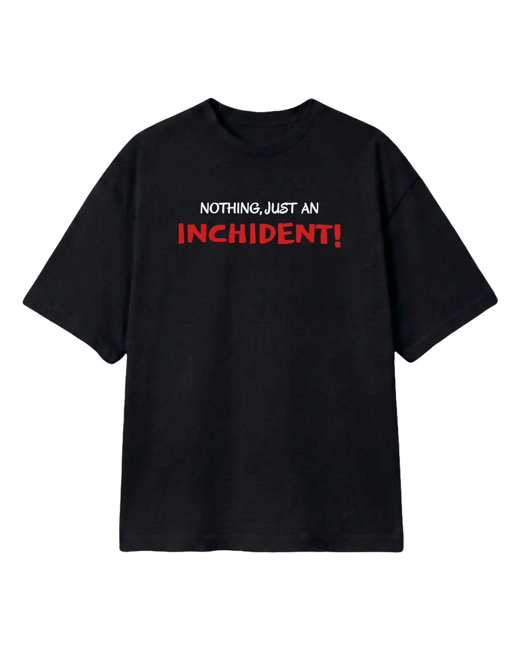 Charles Leclerc Just an Inchident F1 Unisex Oversized T-shirt Black Front View | Turn1 India
