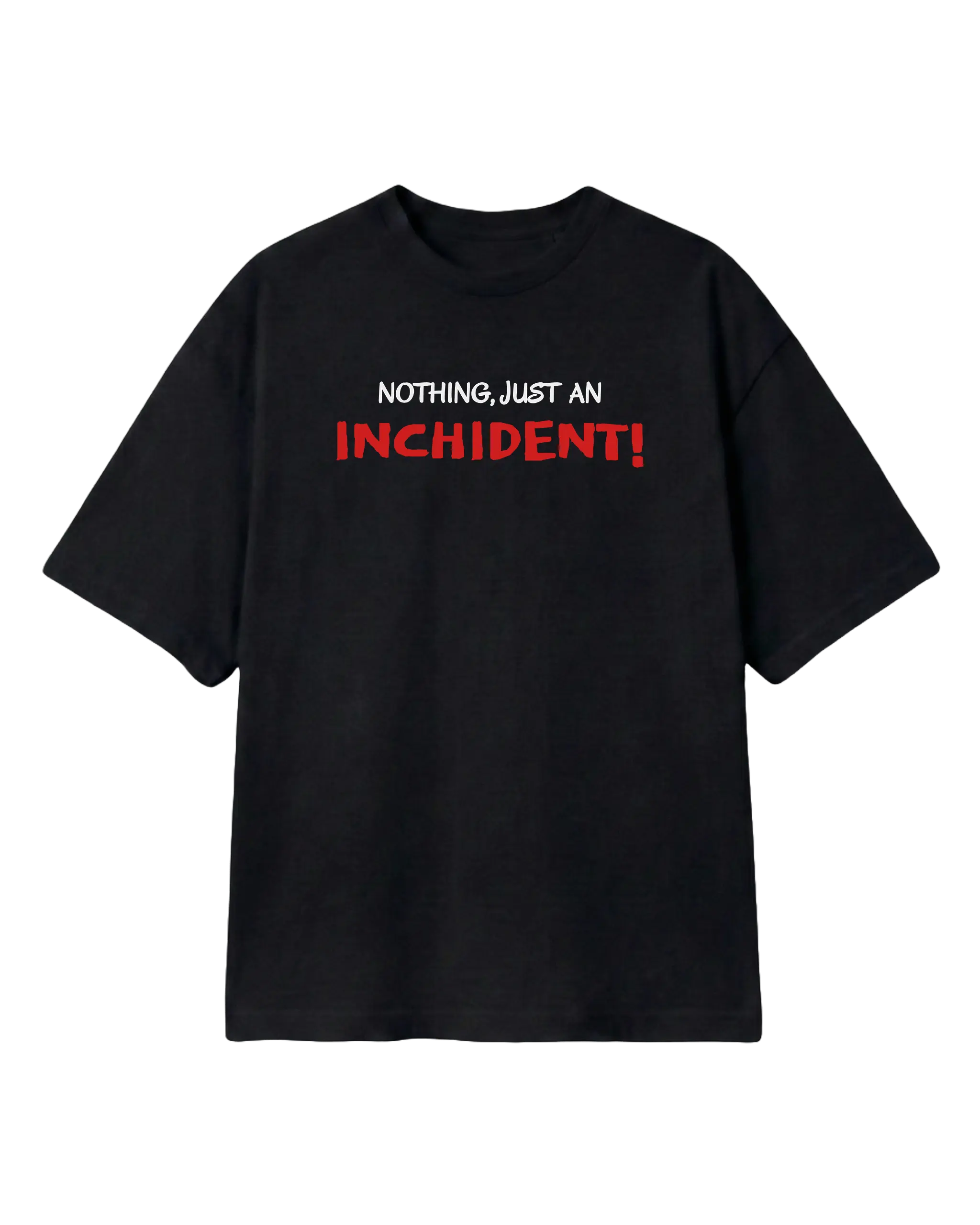 Charles Leclerc Just an Inchident F1 Unisex Oversized T-shirt Black Front View | Turn1 India