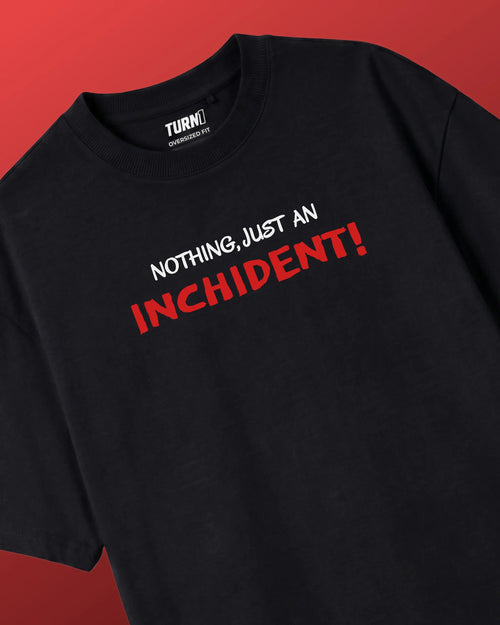 Charles Leclerc Just an Inchident F1 Unisex Oversized T-shirt Black Front View | Turn1 India