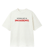 Charles Leclerc Just an Inchident F1 Unisex Oversized T-shirt Off-White Front View | Turn1 India
