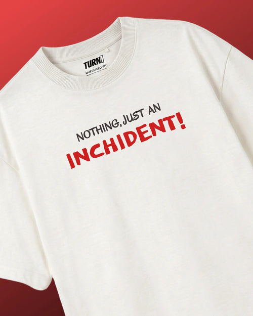 Charles Leclerc Just an Inchident F1 Unisex Oversized T-shirt Off-White Front View | Turn1 India