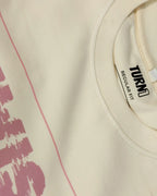 Close-up Image of Fabric and Print  Lewis Hamilton Scooter F1 Unisex Sweatshirt Cream Colour Front View - Turn1 India