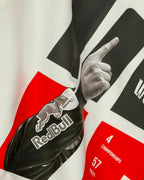 Close-up Image of Fabric and Print - Sebastian Vettel F1 Graphic T-shirt Off-White | Turn1 India
