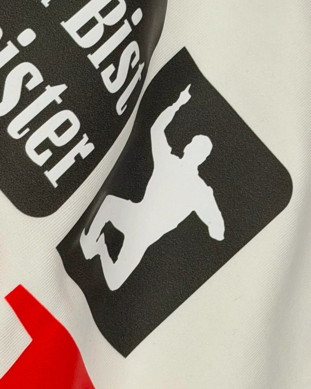 Close-up Image of Fabric and Print - Sebastian Vettel F1 Graphic T-shirt Off-White | Turn1 India