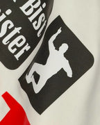 Close-up Image of Fabric and Print - Sebastian Vettel F1 Graphic T-shirt Off-White | Turn1 India
