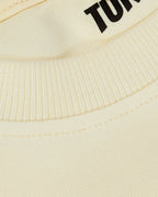 Close-up Image of Fabric and Print  Max Verstappen Formula 1 Hoodie Unisex 320 GSM Fleece F1 Sweatshirt Cream Colour Front View - Turn1 India