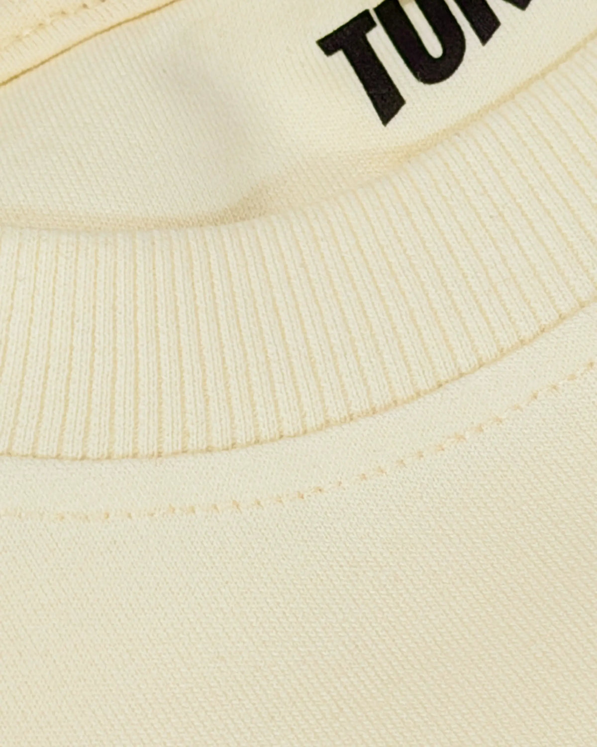 Close-up Image of Fabric and Print  Max Verstappen Formula 1 Hoodie Unisex 320 GSM Fleece F1 Sweatshirt Cream Colour Front View - Turn1 India