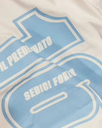 Close-up image of Fabric and Print  Charles Leclerc Monaco Edition F1 Unisex Oversized T-shirt Off-White | Turn1 India
