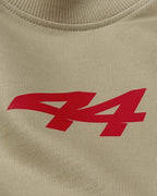 Close-up of Fabric and Print - Motivational Quote F1 Unisex Oversized T-shirt Beige | Turn1 India