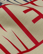 Close-up of Fabric and Print - Motivational Quote F1 Unisex Oversized T-shirt Beige | Turn1 India