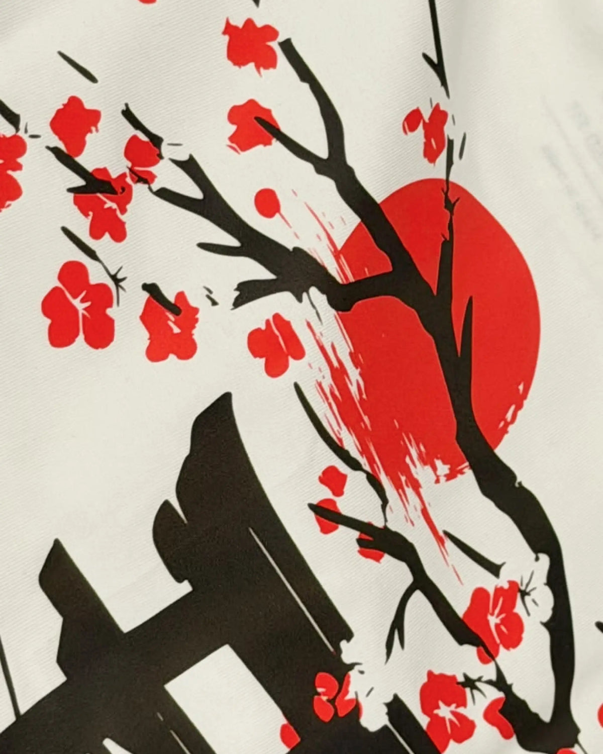 Close-up of Fabric and Print - Suzuka Spirit Japan Formula 1 Racing Heritage Honda F1 Oversized T-Shirt Off-White | Turn1 India