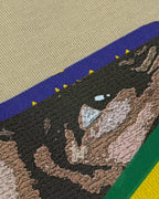 Close-up of Fabric and Print - Ayrton Senna McLaren Legacy F1 Unisex Oversized T-shirt Beige | Turn1 India