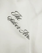 Close-up of Fabric and Print - Kimi Antonelli F1 Unisex Oversized T-shirt Off-White | Turn1 India