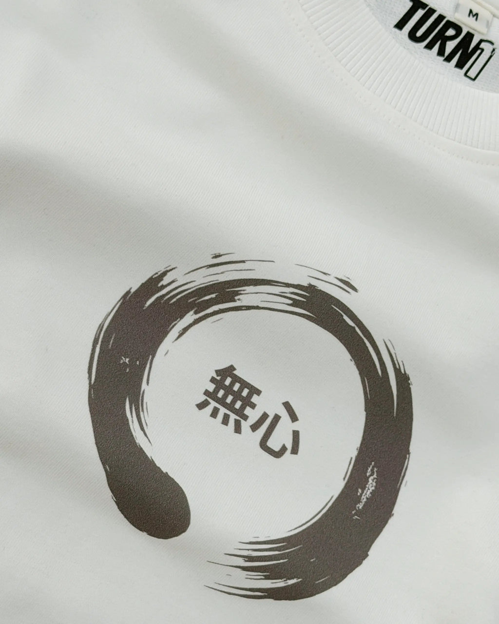 Close-up of Fabric and Print - Tokyo Race Vibes F1 Unisex Oversized T-shirt Off-White - Turn1 India