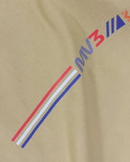 Close-up of Image and Print - Max Verstappen No Risk Full Push F1 Unisex Oversized T-shirt Beige Back View | Turn1 India