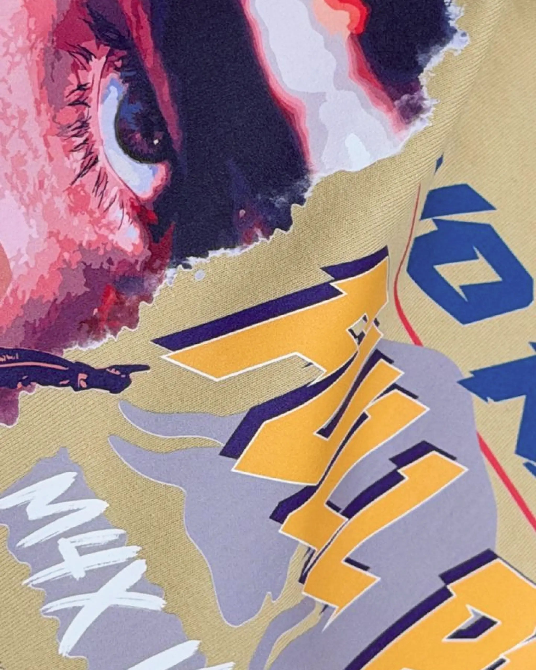 Close-up of Image and Print - Max Verstappen No Risk Full Push F1 Unisex Oversized T-shirt Beige Front View | Turn1 India