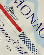 Closeup picture of Monaco Grand Prix Circuit F1 Unisex Oversized T-shirt Off-White Front View Print and Fabric | Turn1 India
