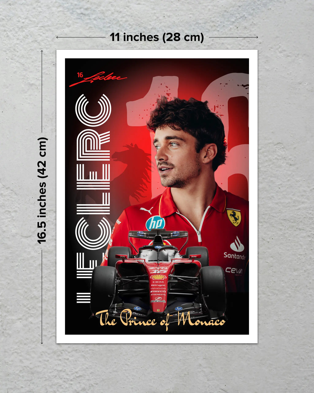 Charles Leclerc Ferrari F1 Poster