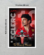 Charles Leclerc Ferrari F1 Poster