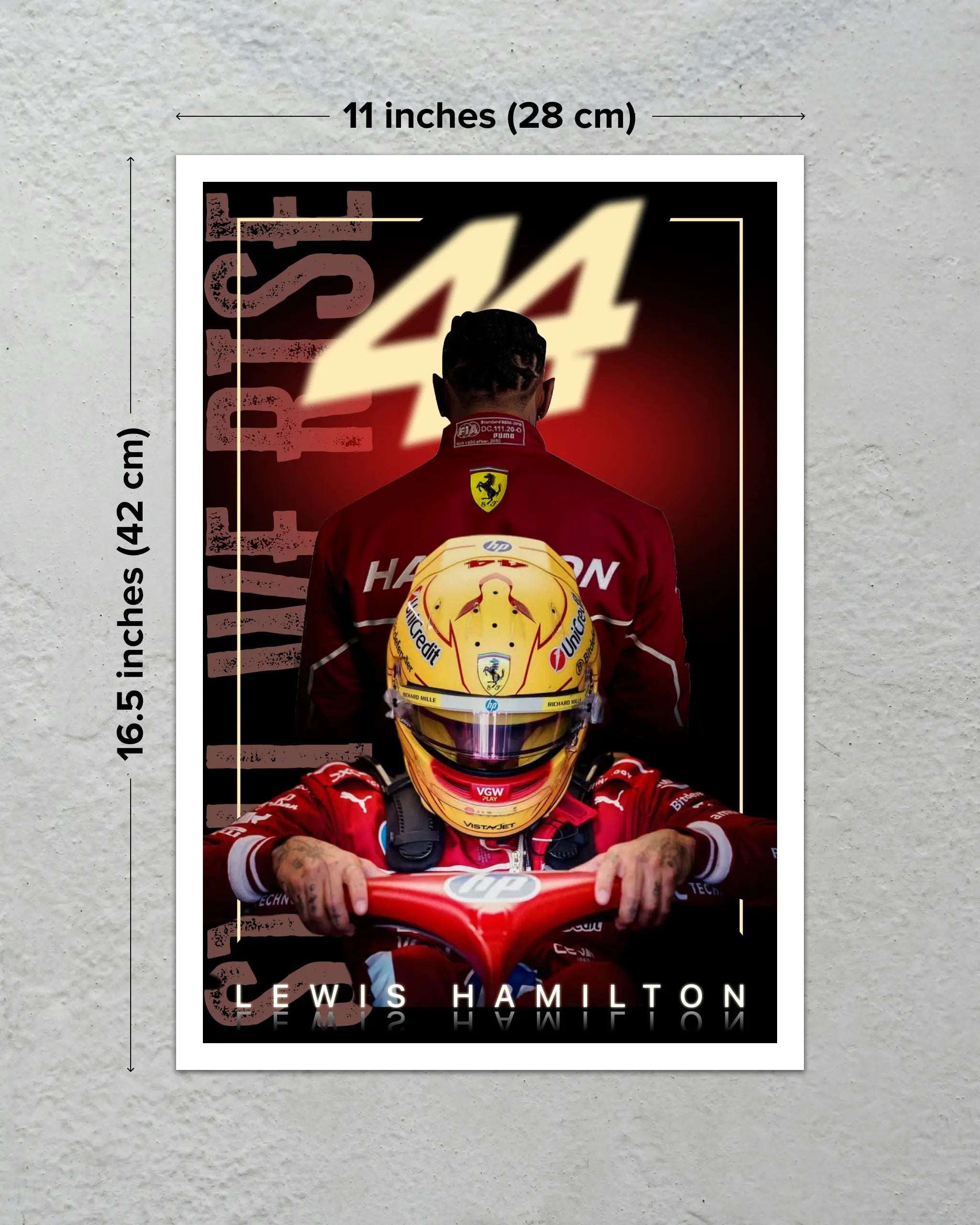 Lewis Hamilton Ferrari F1 Poster