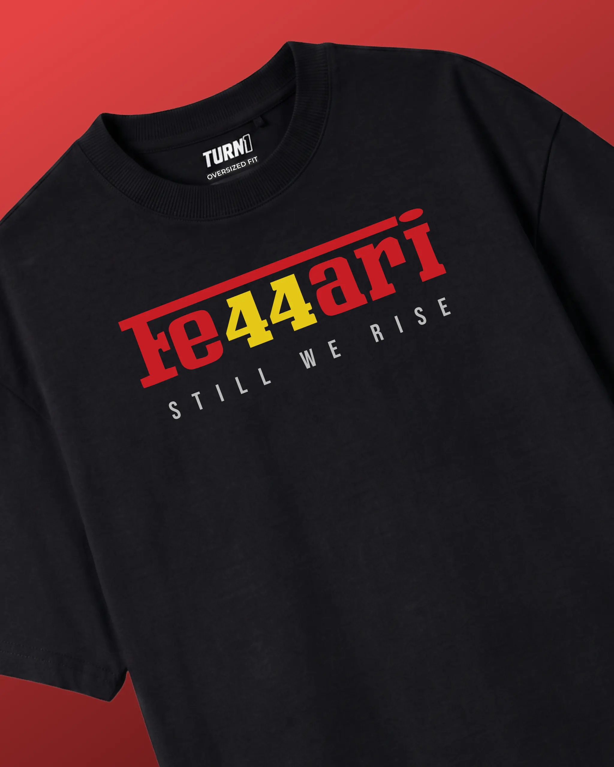Ferrari F1 Unisex Oversized T-shirt Black | Turn1 India