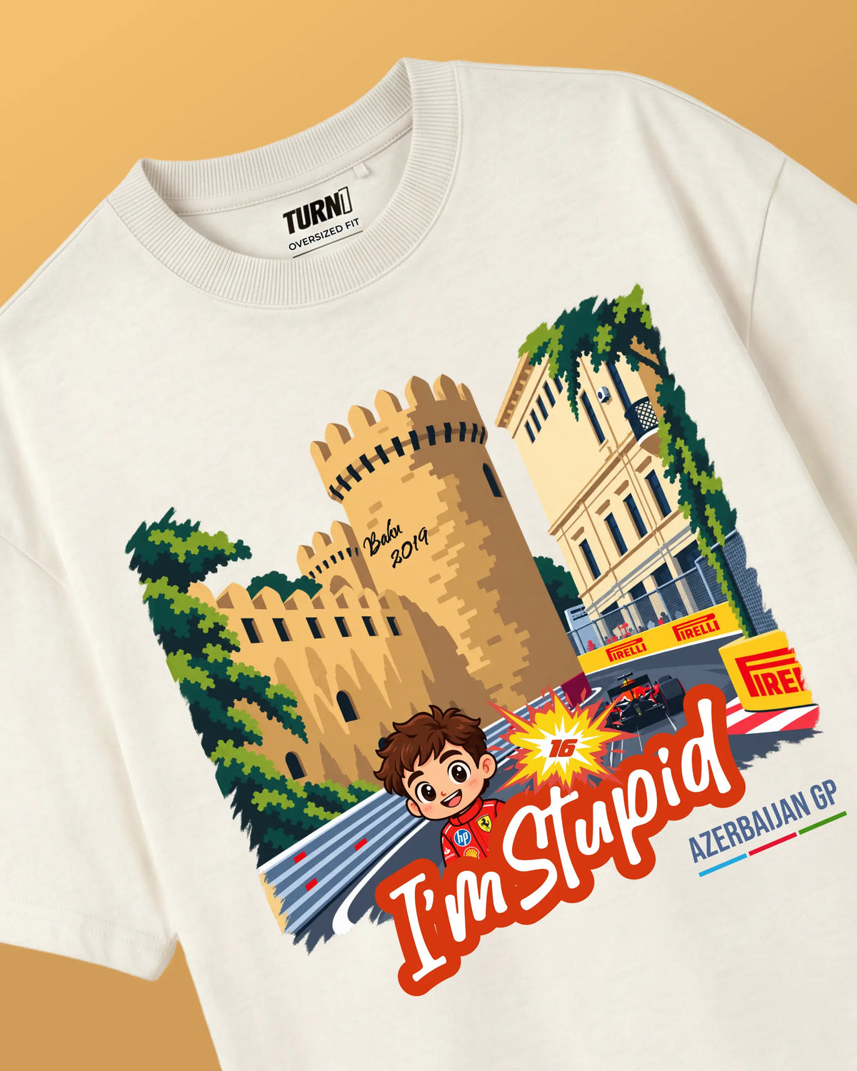 Charles Leclerc I Am Stupid Azerbaijan Grand Prix Baku F1 T-shirt