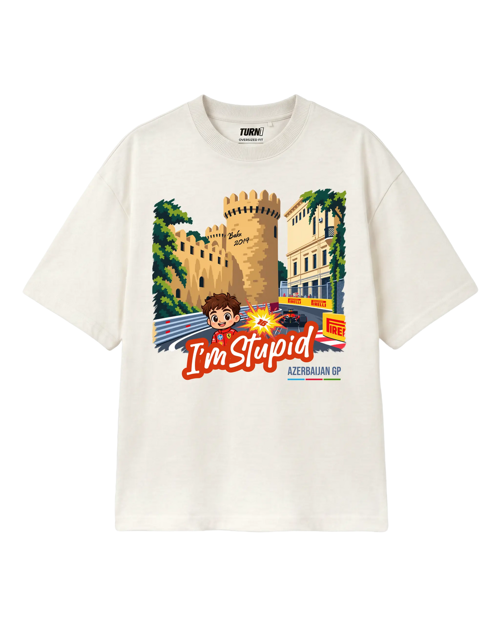 Charles Leclerc I Am Stupid Azerbaijan Grand Prix Baku F1 T-shirt