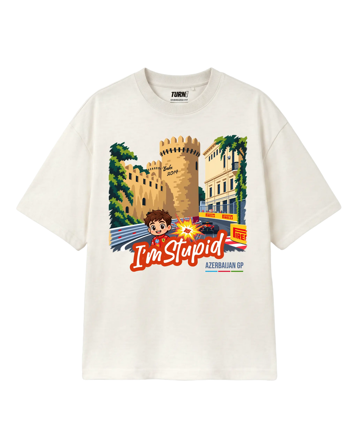 Charles Leclerc I Am Stupid Azerbaijan Grand Prix Baku F1 T-shirt