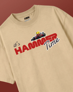 Lewis Hamilton It's Hammertime F1 Unisex Oversized T-shirt Beige Front View | Turn1 India