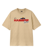 Lewis Hamilton It's Hammertime F1 Unisex Oversized T-shirt Beige Front View | Turn1 India