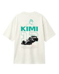 F1 Turn1 India Off White unisex oversized tshirt featuring Kimi Antonelli, Mercedes AMG Petronas F1 Team driver, his Mercedes F1 car and number 12.
Front print featuring text "Silver Arrows"