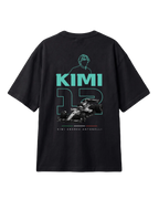 Kimi Antonelli F1 Unisex Oversized T-shirt Black Back View | Turn1 India