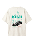 Kimi Antonelli F1 Unisex Oversized T-shirt Off-White Back View | Turn1 India