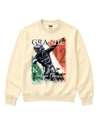 Kimi Antonelli Grande Kimi F1 Unisex Sweatshirt Cream Colour Front View - Turn1 India