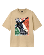 Kimi Antonelli Grande Kimi Graphic F1 Unisex T-shirt Beige Front View | Turn1 India