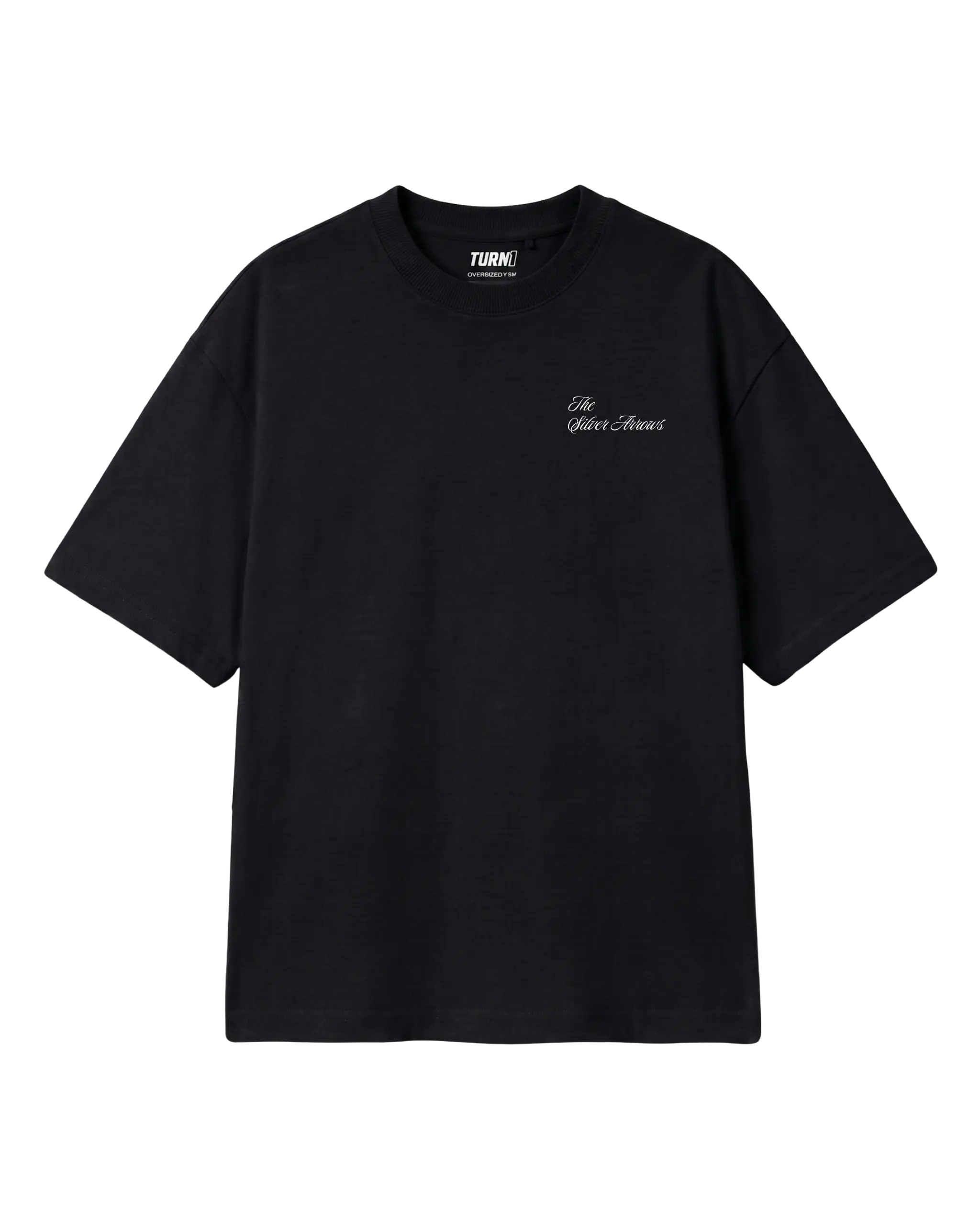 Kimi Antonelli Mercedes F1 Unisex Oversized T-shirt Black Front View | Turn1 India