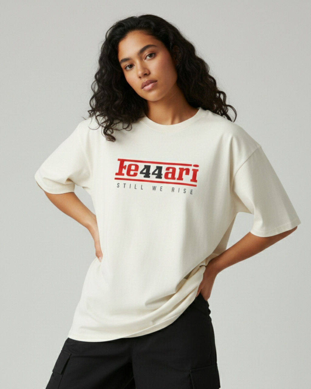 Lewis Hamilton Ferrari 44 Unisex Oversized T-shirt