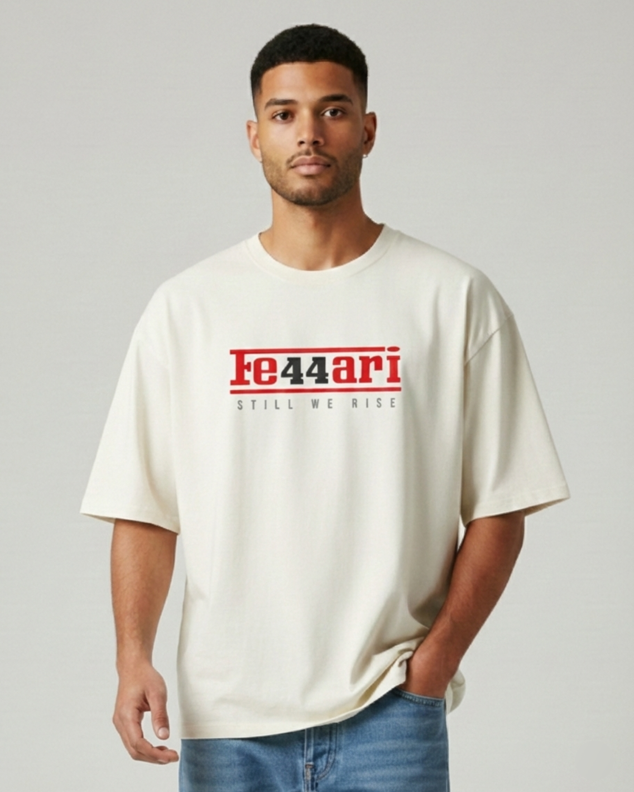 Lewis Hamilton Ferrari 44 Unisex Oversized T-shirt