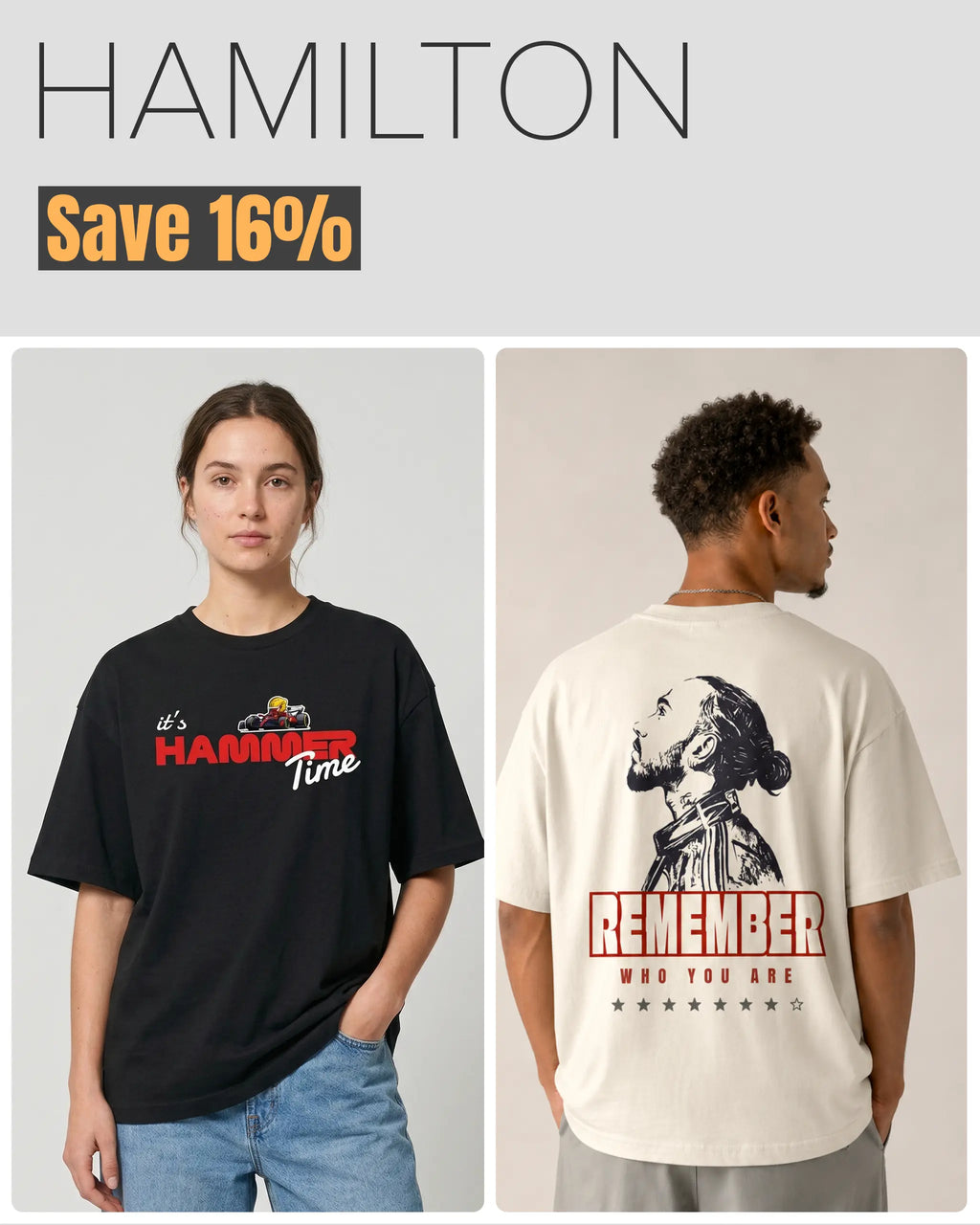 Lewis Hamilton Oversized Tee Combo | Turn1 India